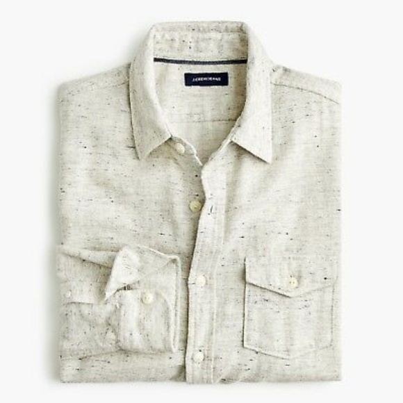 New with tags JCREW MENS XL Slim Japanese Slub Herringbone Shirt